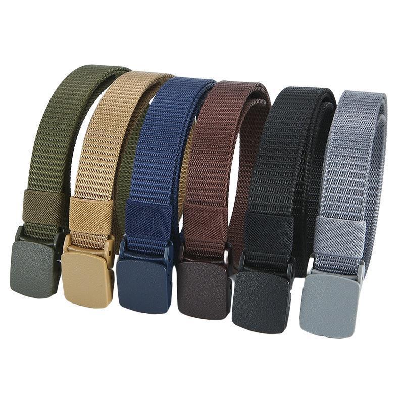 outdoor sports nylon tactical belt 2.5cm children‘s military training pant belt plastic buckle environmental protection woven canvas belt