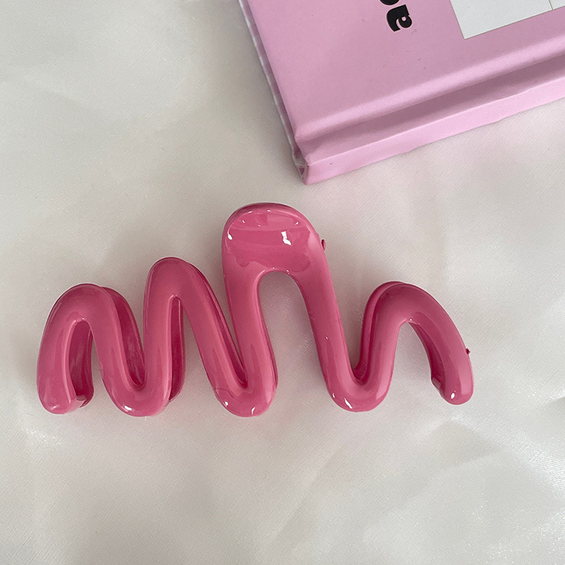 Cream Color Wave Grip Acrylic Back Head Hair Claw Updo Hair Clip Shark Clip Hair Accessories