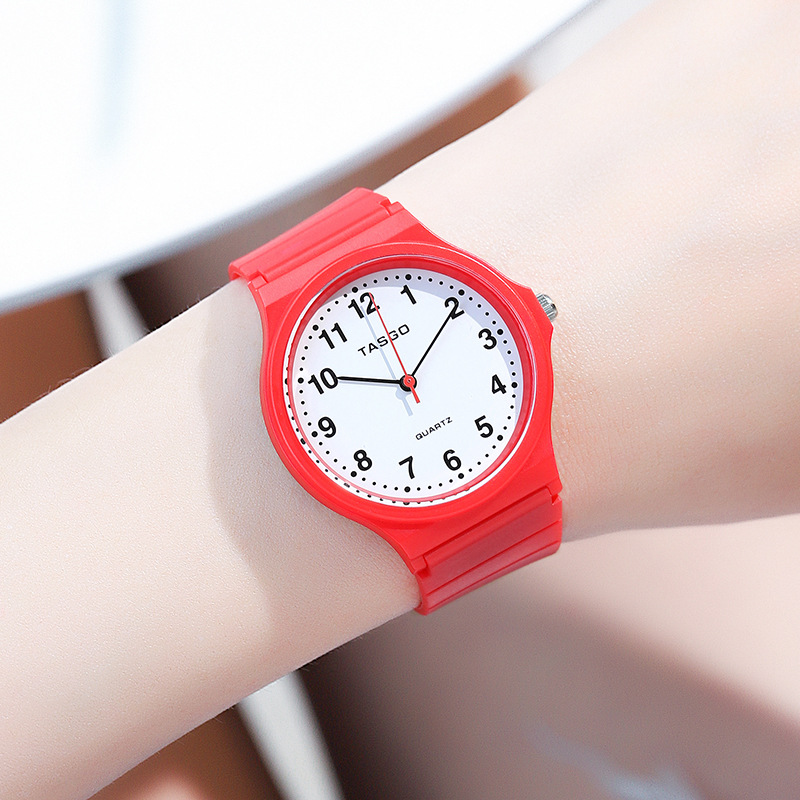 tasgo特斯高t129手表小众夏季ins风白色电子初高中学生新款青少年