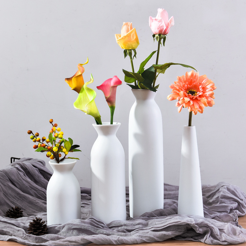 日式陶瓷小花瓶摆件现代简约创意北欧家居花艺插花摆件花器装饰品