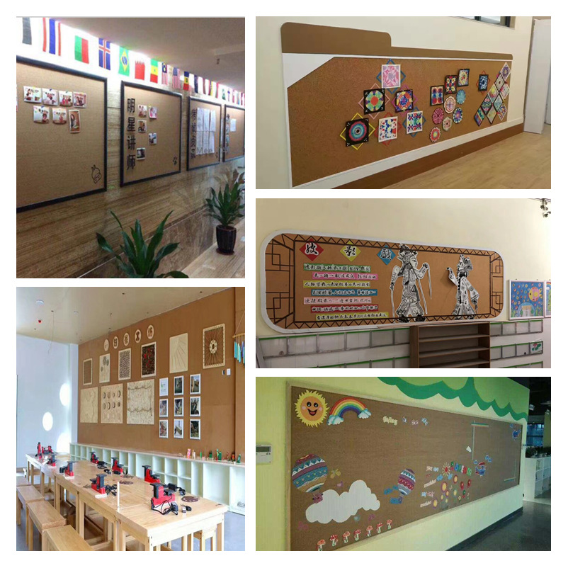 供应学校幼儿园112mm水松软木卷材宣传栏文化墙留言板厂家直销