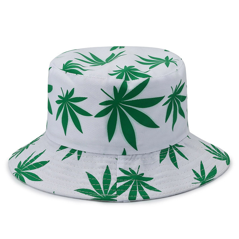 Reversible Fisherman Hat Women's Casual Printed Maple Leaf Sun Hat Summer Outdoor Sun Hat Sun Hat Female Wholesale