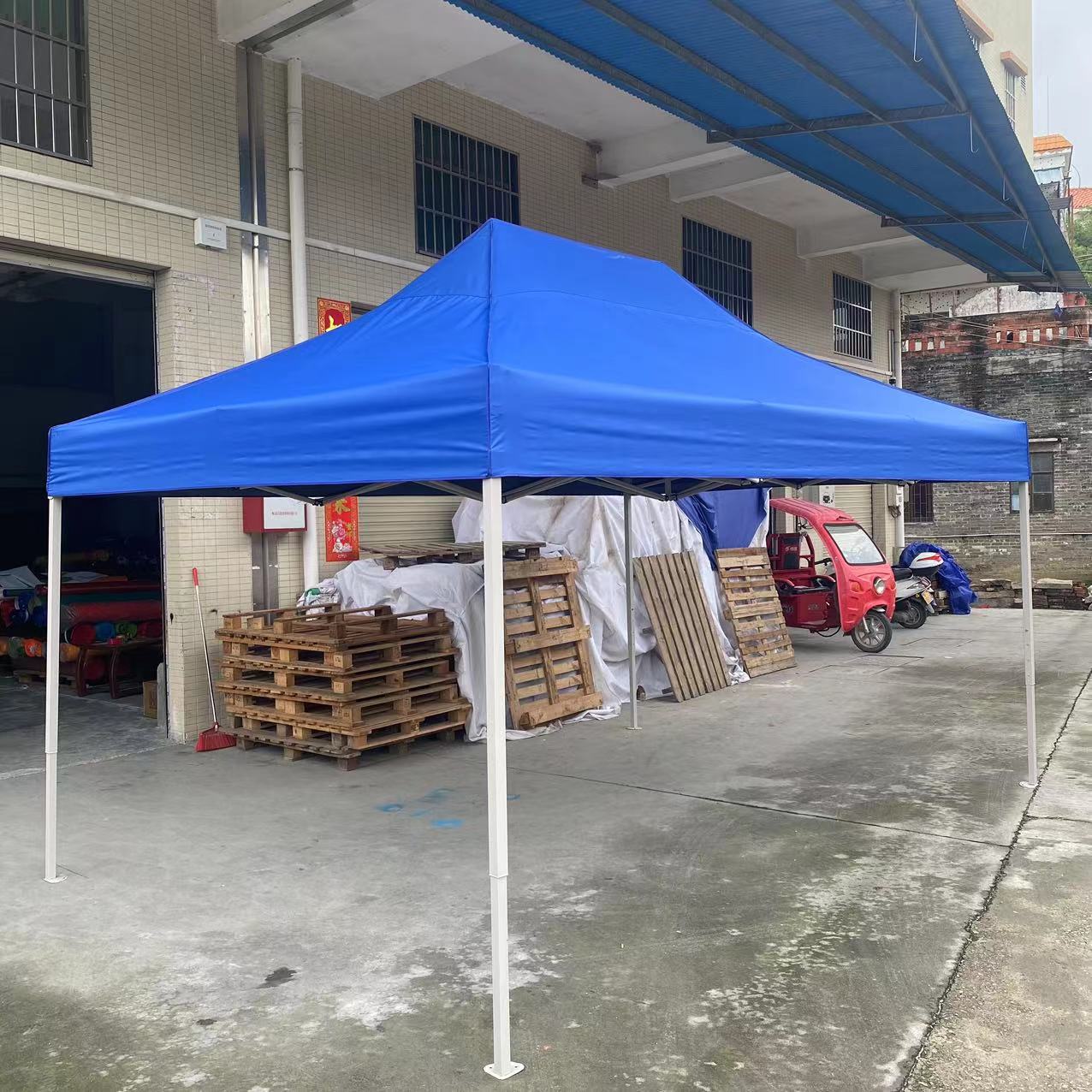 钢架加粗遮阳棚双顶折叠摆摊雨棚厂家批发价推拉户外四角停车帐篷