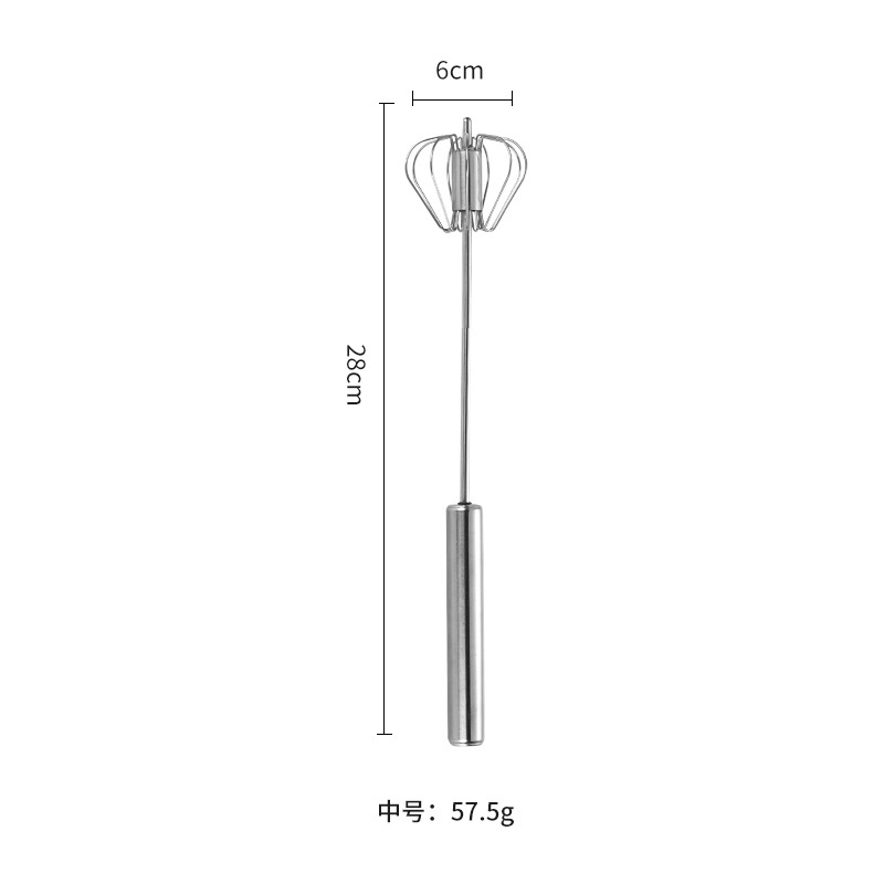 Stainless Steel Eggbeater Household Small Semi-automatic Multifunctional Milk Frother Press Type Blender Handheld Blender