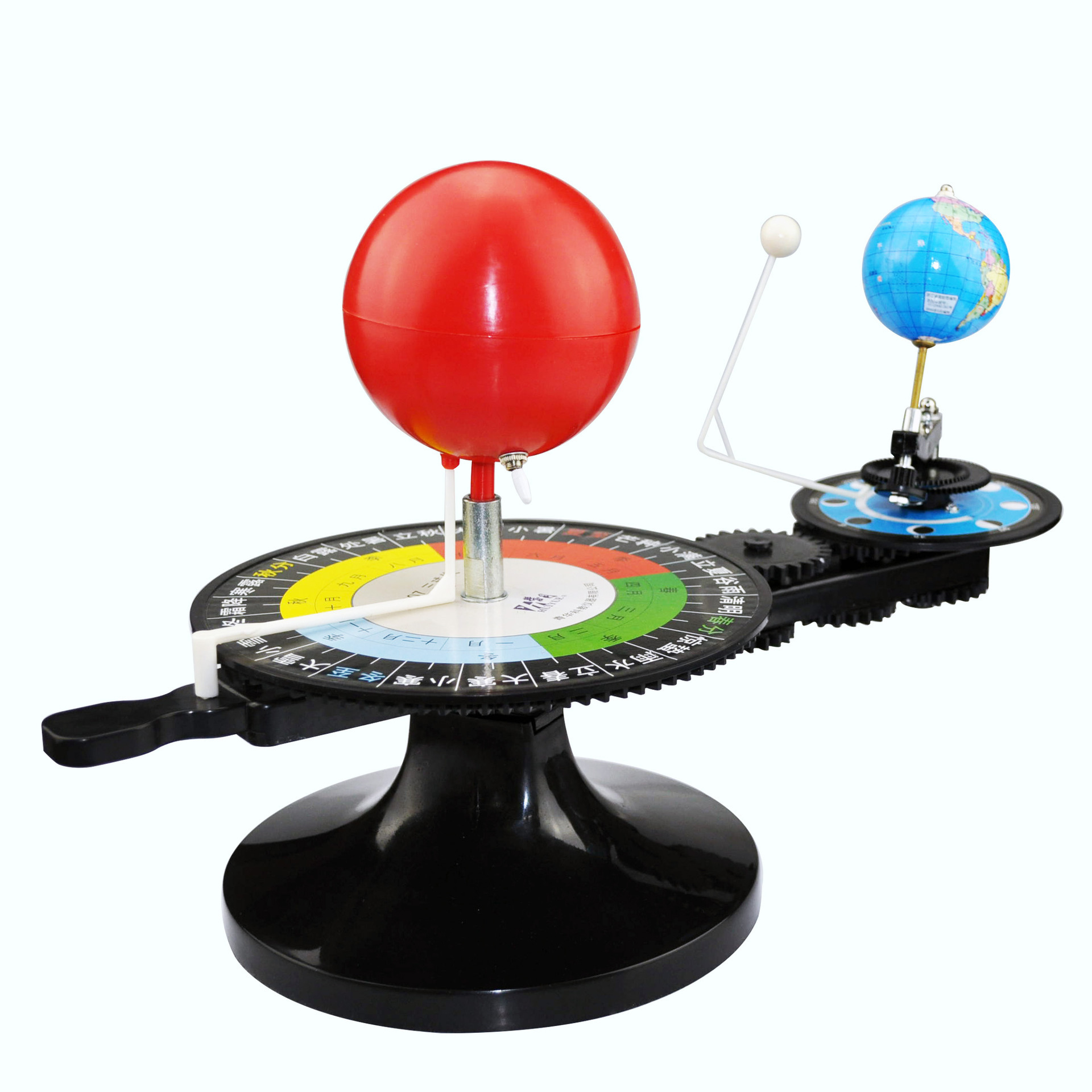 qh teaching three ball instrument sun moon earth simulation solar system planet learning exploration display