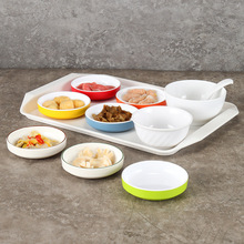 中式快餐店餐具套装组合商用酒店自助餐食堂小碗菜碟塑料汤碗饭碗
