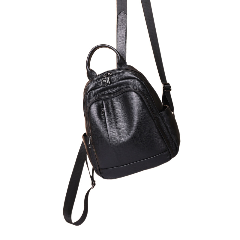 真皮包包女现货新款头层牛皮双肩包日常旅游出行小众背包跨境批发