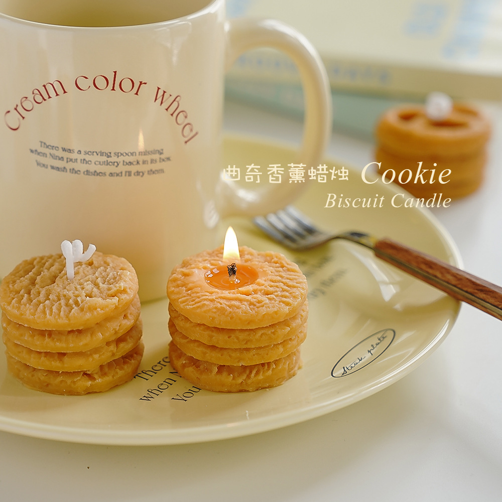 Cookies Aromatherapy Candle DIY Aroma Gift Box Hand Gift Wholesale Handmade Gift Fragrance Modeling Wax