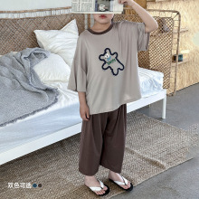 湖州织里童装莫代尔儿童睡衣夏季儿童家居服 男童夏季空调服套装