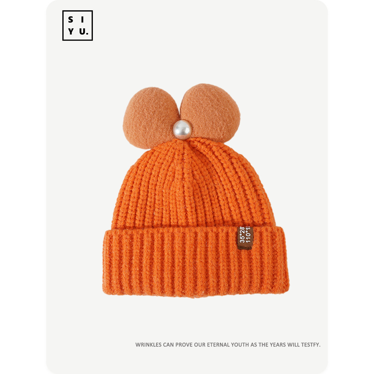 Hat Female Autumn and Winter Big Ears Japanese Style Sweet and Cute Knitted Hat Korean Thick Warm All-Match Earflaps Woolen Hat