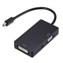 Mini DP转HDMI线Displayport转VGA+HDMI+DVI三合一转换器雷电dp线