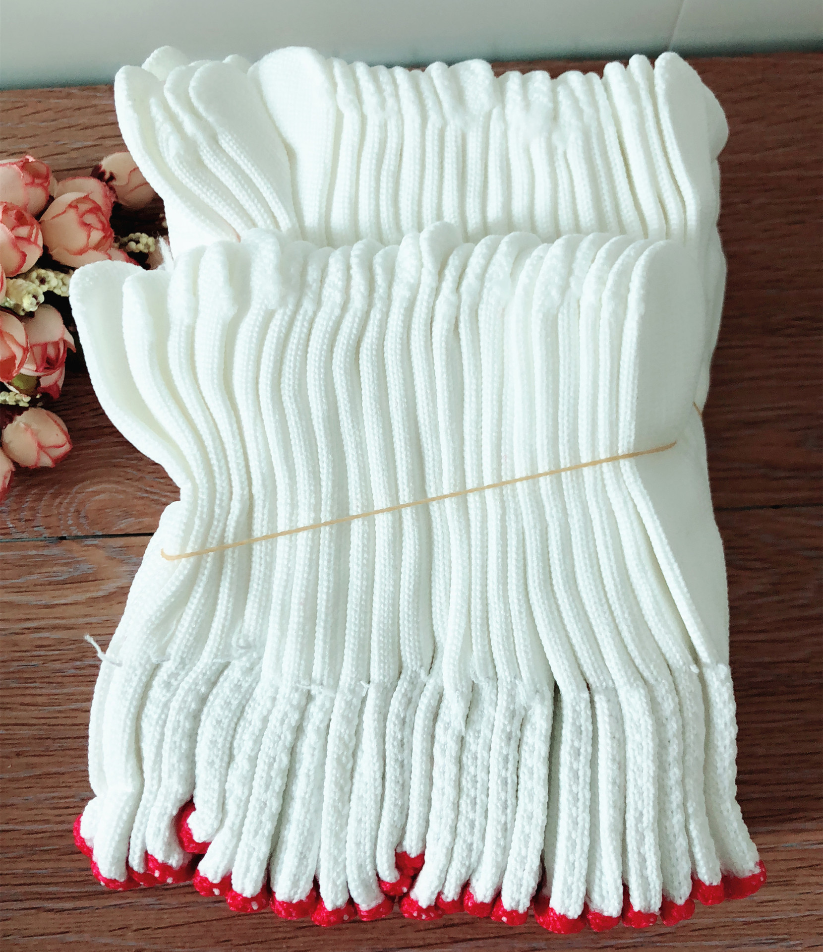White Labor Gloves Cotton Gloves wear-Resistant Non-Slip Gloves Gardening Gloves One Yuan Two Yuan Store Supply Wholesale