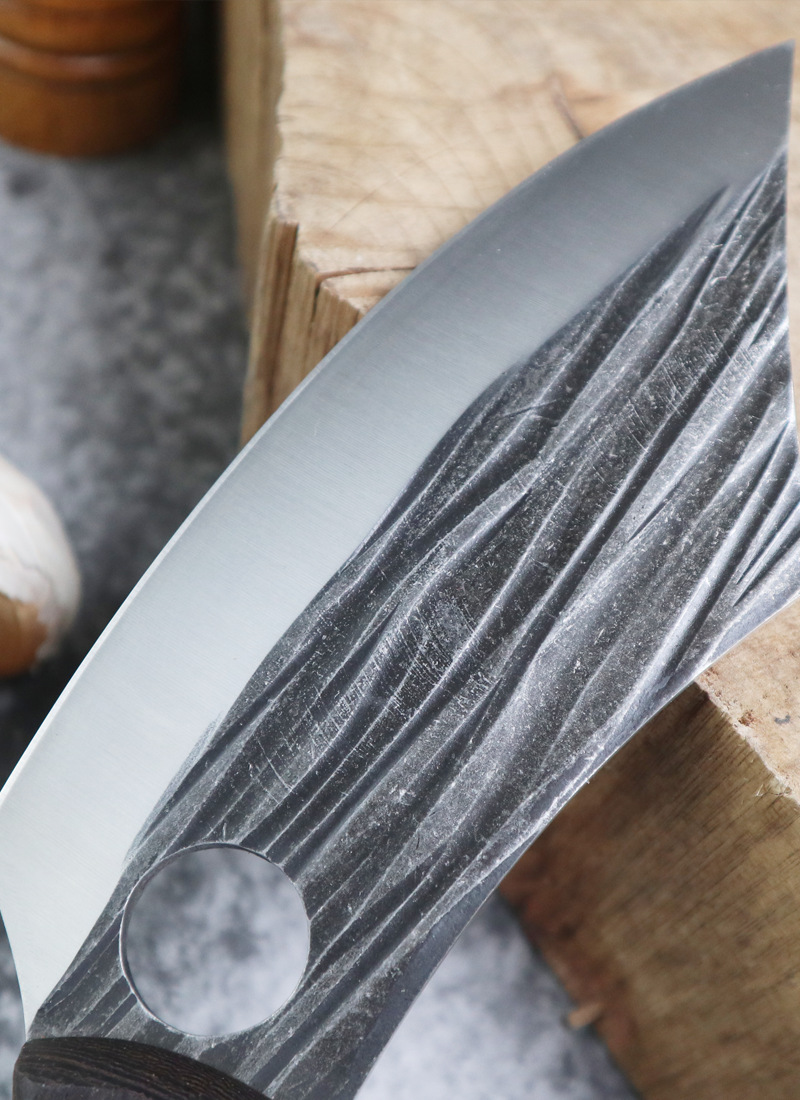 阳江菜刀 全钢厨师屠宰刀斩骨割肉小弯刀厨房家用不锈钢剔骨刀