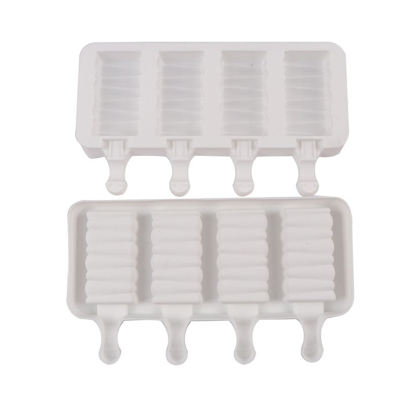 Ice Cream Silicone Mold 4-Piece Wave Ice Cream Popsicle Mold Building Blocks Homemade Popsicle Mold Diy Popsicle Mold