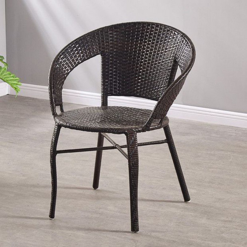 阳台藤椅靠背椅家用户外小桌椅三件套老人庭院室外编织单人腾椅子-阿