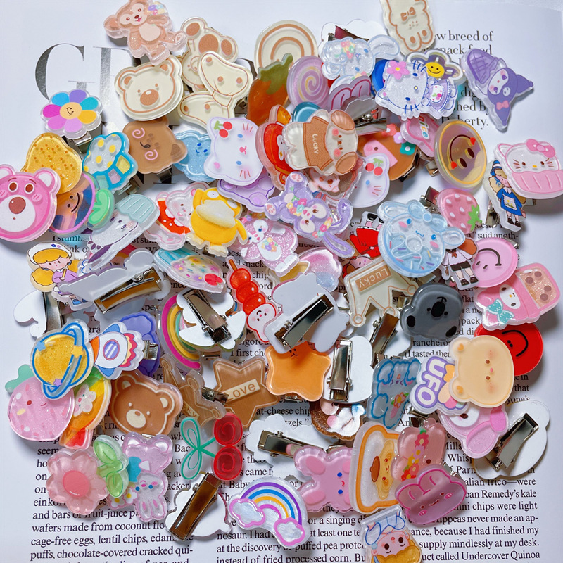 卡通发夹混装高颜值网红发夹童趣学生女边夹刘海夹可爱超萌头饰女