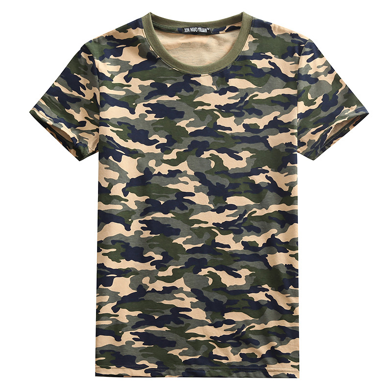迷彩短袖t恤男宽松圆领运动军训特种训练服夏季迷彩服军迷t恤