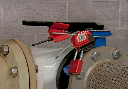 安然可调节蝶阀锁工业管道管控停工作业危险隔离上锁挂牌装置器具