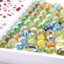 14mm玻璃球弹珠儿童游戏机玻璃珠子25mm彩色小弹珠水晶球玩具玻珠