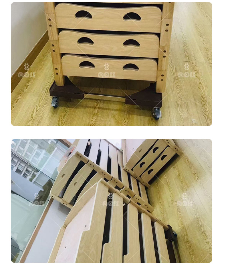 供应幼儿园床托 可移动床托架幼儿园伸缩床轮 幼儿床万向床轮木床