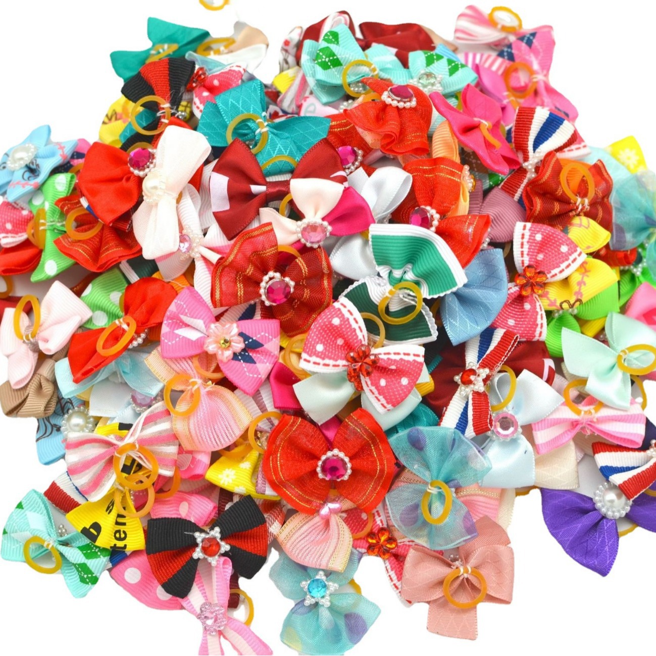 Pet Hair Bow Headdress Flower Princess Style Cat Creative Dress up Dog Hairpin Ornament in Stock Wholesale