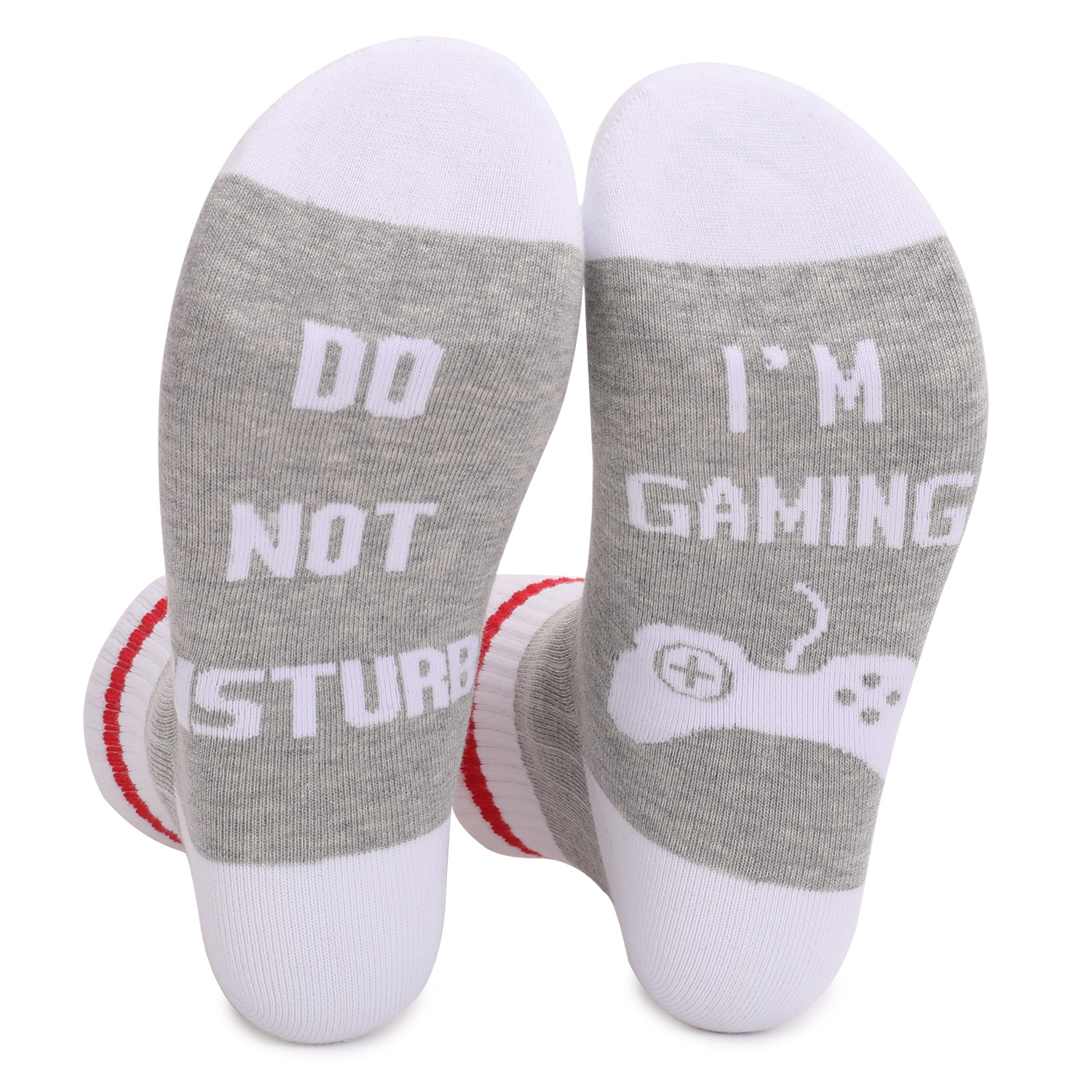 Do Not Disturb Letter Printing European and American Socks Autumn and Winter Men's Amazon Thickened Cotton Padded Mid-Calf Game Socks