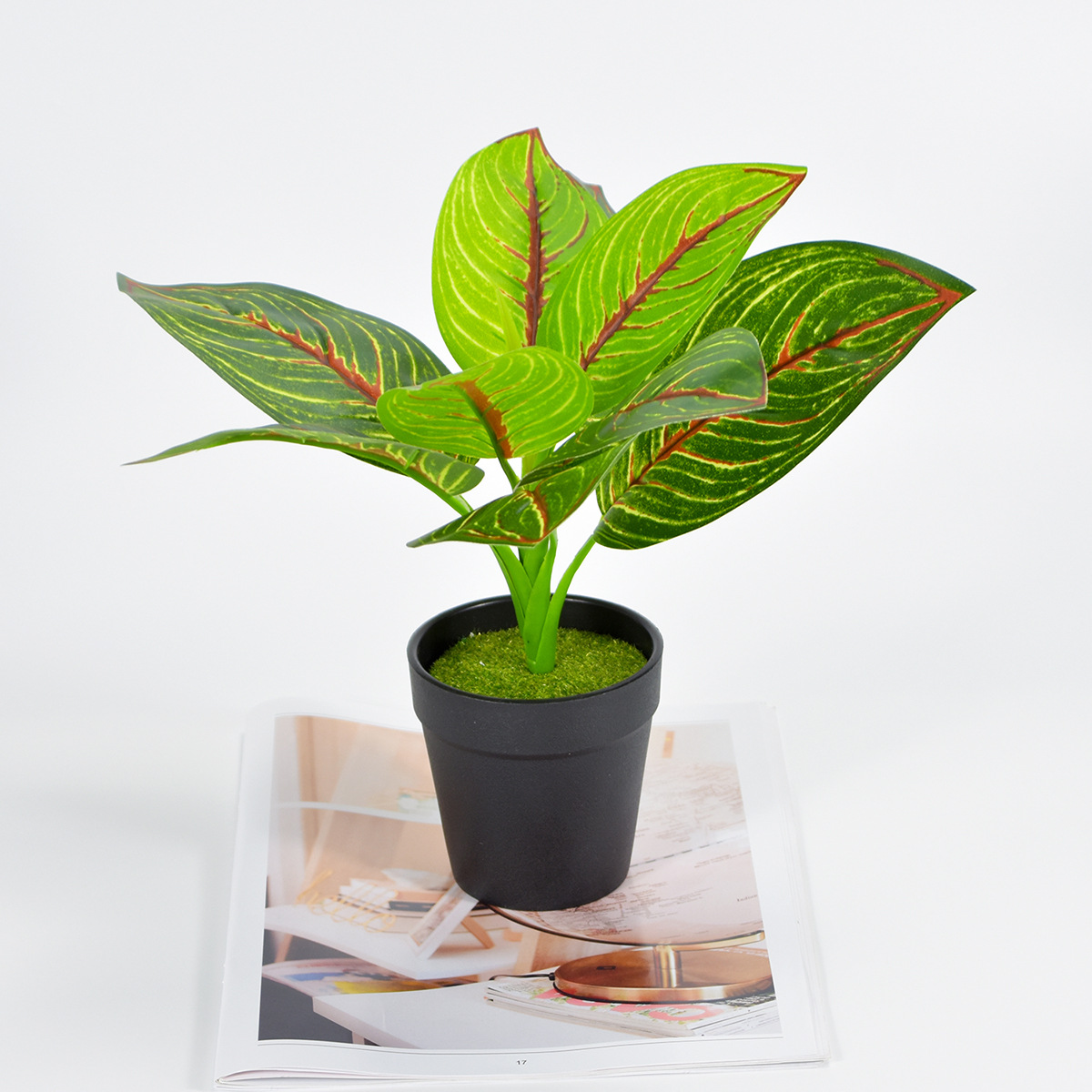 仿真绿植龟背竹75cm大型绿叶北欧风绿色植物盆栽家居装饰跨境专供