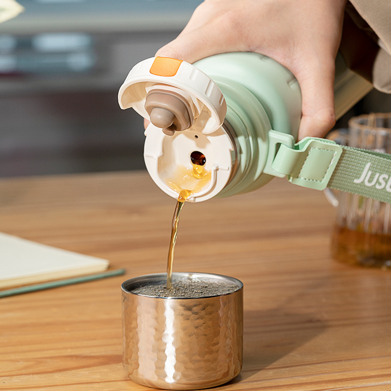 艾可思工厂简约遇见保温杯600ML/800ML内胆316不锈钢杯盖两用水杯