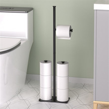 跨境简约浴室厕纸置物架卫生间收纳架站立式卷纸架落地纸巾架