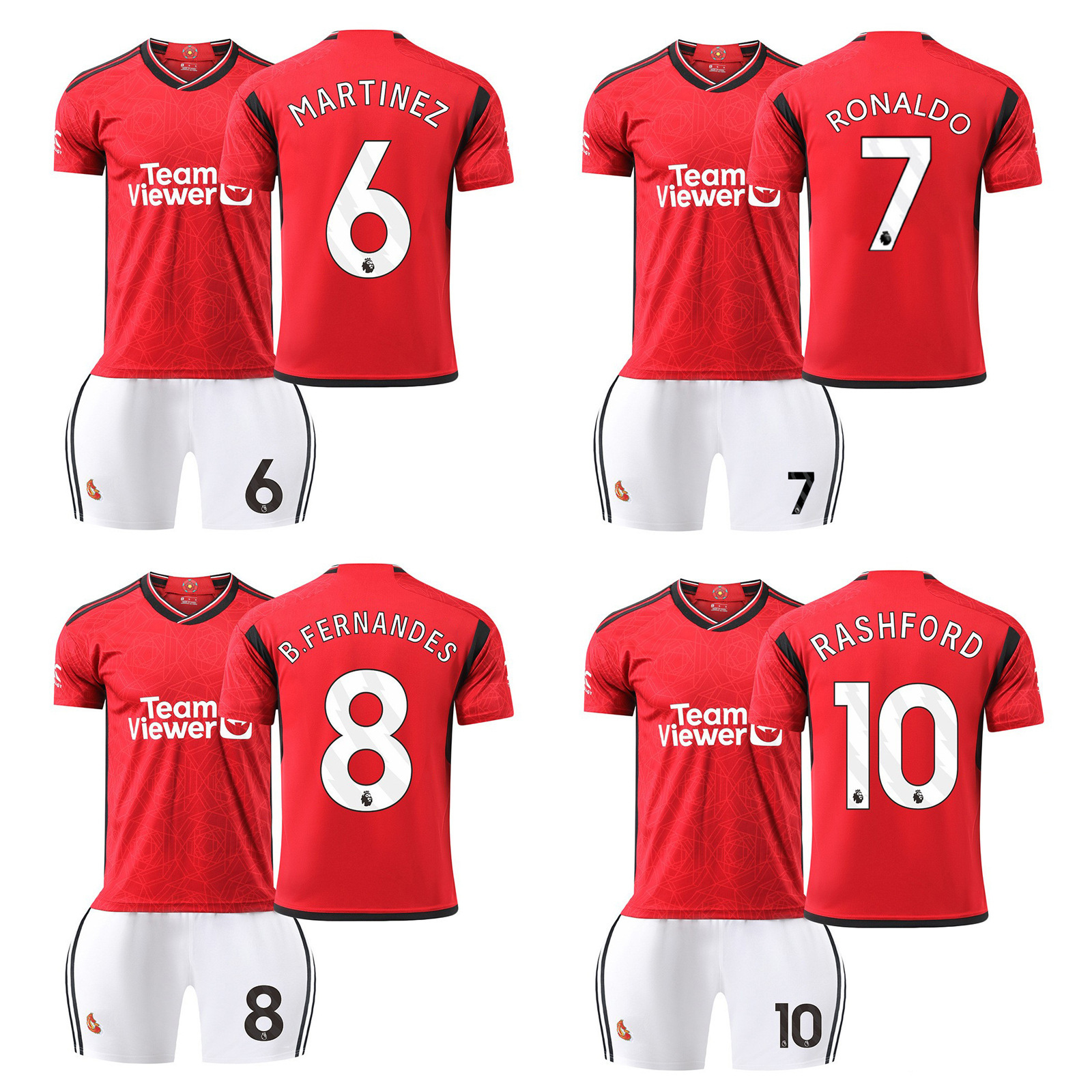 2324曼联红魔主场足球服套装拉什福德10号球衣安东尼21号训练队服