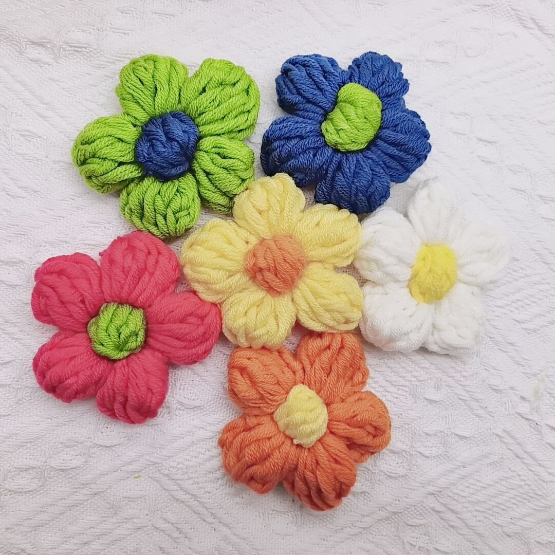 毛线毛线花朵