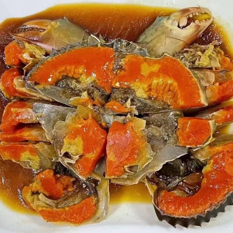 红膏酱青蟹450克生呛鲜活腌制三门青蟹母蟹咸蟹醉蟹宁波特产海鲜