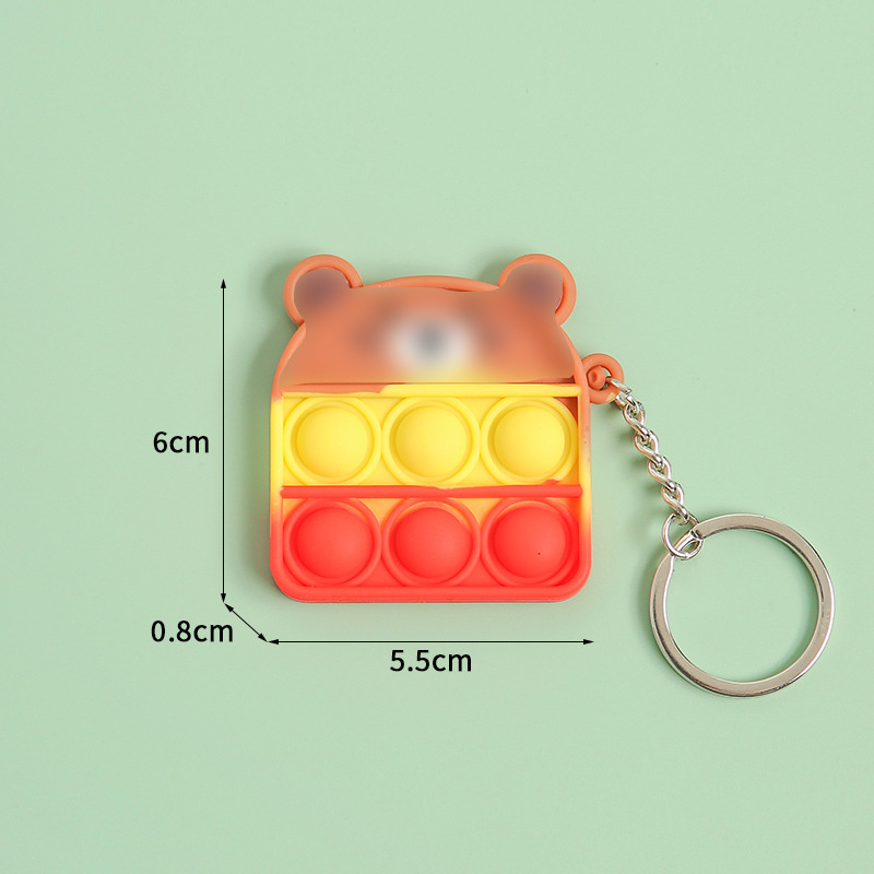 Mini Pendant Toy Rat Killer Pioneer Keychain Cross-Border New Arrival Bubble Music Puzzle Pressure Relief Silica Gel Key Chain