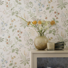 FOLKLORE美式北欧花卉暖色客厅卧室背景墙布酒店民宿餐厅壁纸壁画