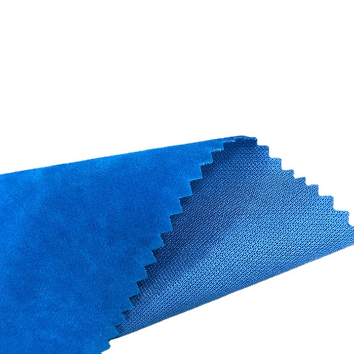 单面鹿皮绒面料鞋帽服装箱包手袋里布礼盒包装植绒布厂家现货直供