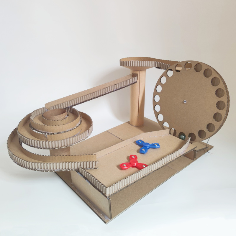 过山车手工制作手工diy幼儿教具劳作课2米过山器材diy模型盒子