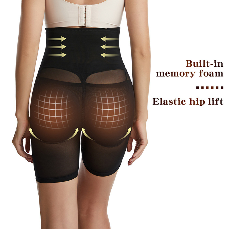 Cross-Border Body Shaping High Waisted Tuck Pants Breasted Corset Waist Tightening Wear Four Sponge Mat Hip-Increasing Hip-Lifting Body-Hugging Pants