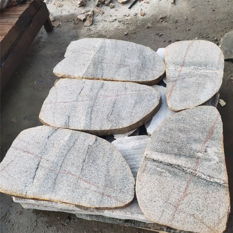 供应60公分踏步石片 鹅卵石切片 装修用鹅卵石切片汀步石