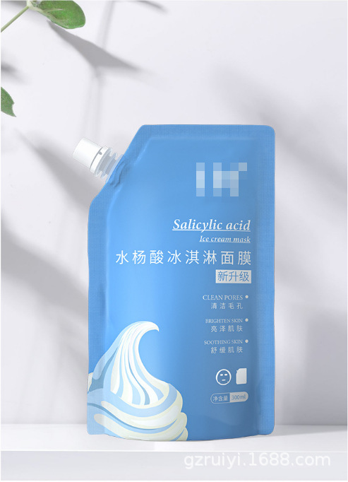 水杨酸冰淇淋面膜袋装300ml祛痘补水保湿黑头涂抹式睡眠面膜