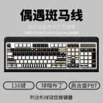 工厂批发网咖机械键盘键帽 少女耐磨不掉字透光pbt材质116键键帽