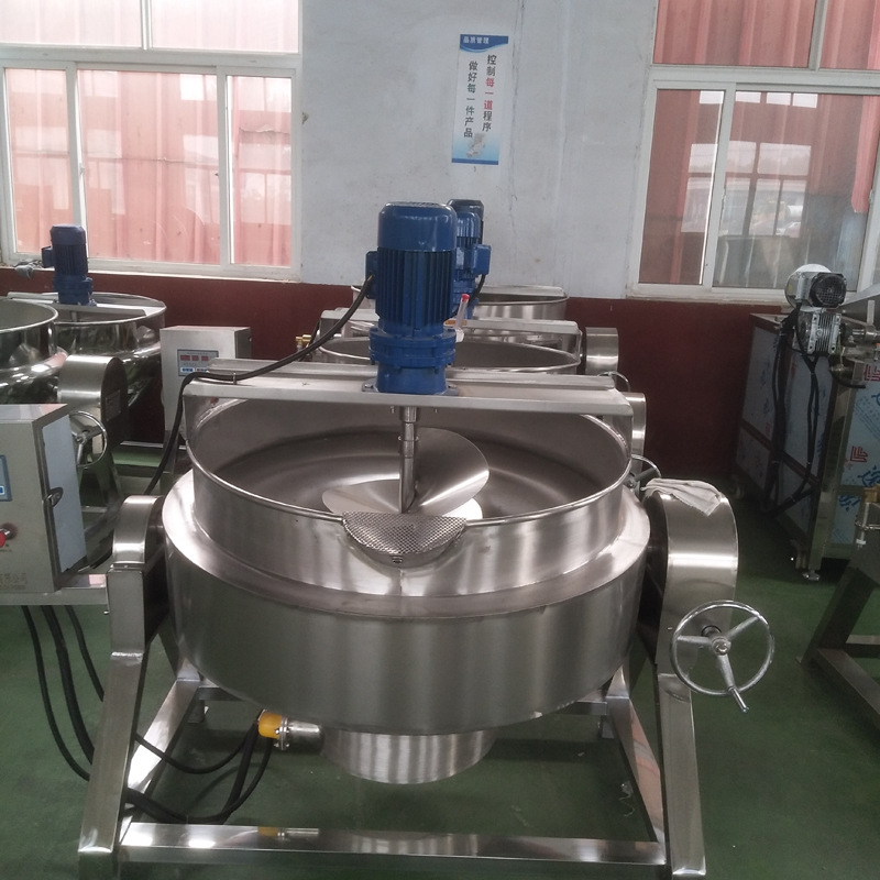 供应自动搅拌秋梨膏熬制夹层锅不锈钢搅拌夹层锅