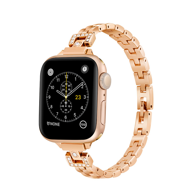 适用苹果手表表带女款金属带亚马逊热销新款applewatch band现货