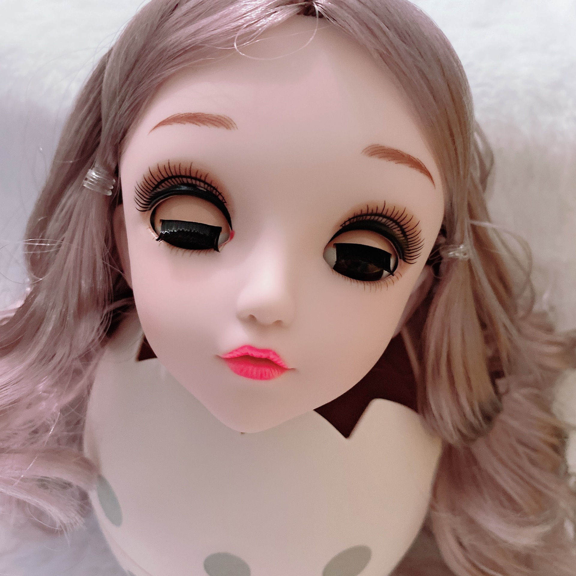 60厘米3分裸娃素体4d仿真睫毛bjd带妆裸娃多关节粉肌身体