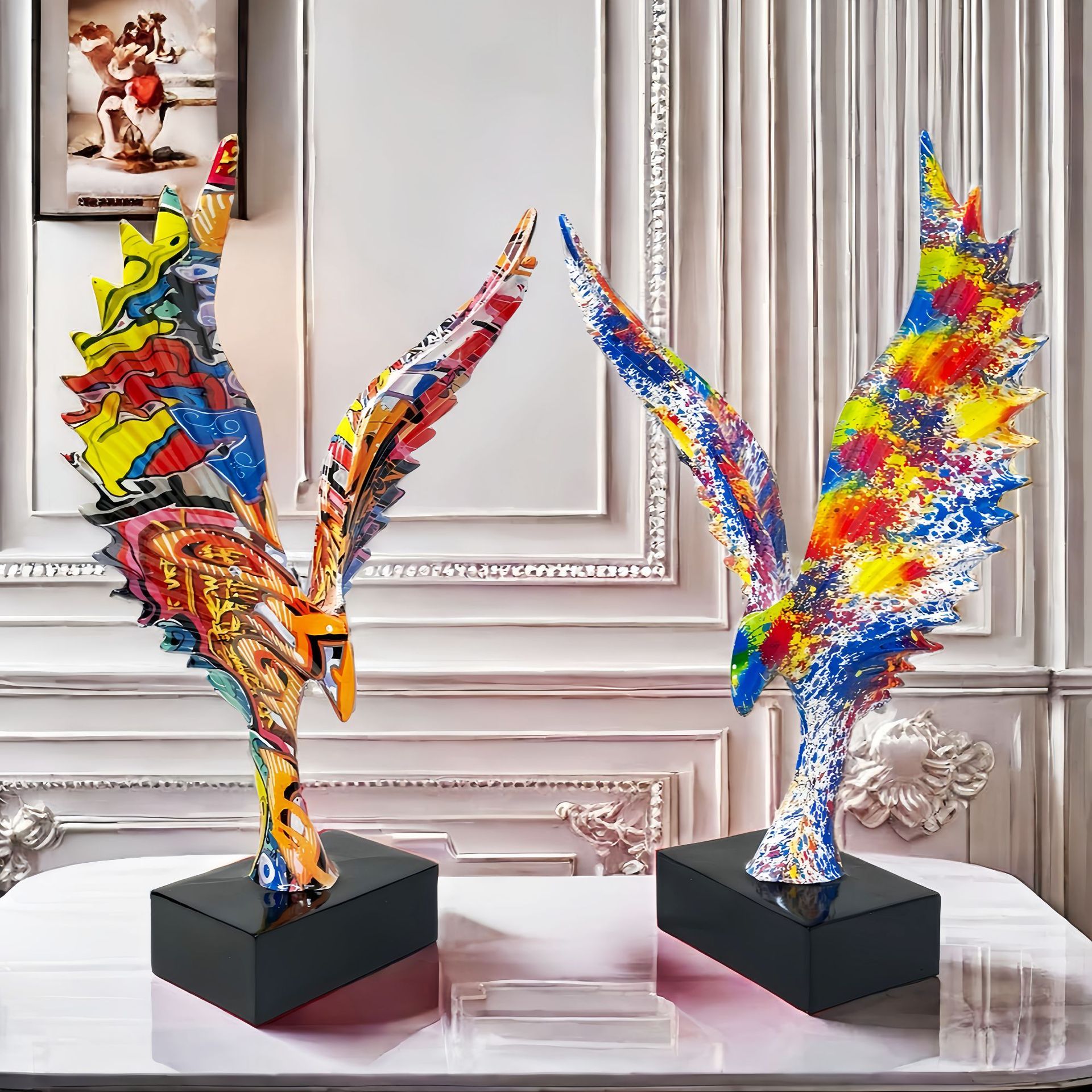 酒柜装饰品客厅摆件轻奢高档风生水起电视柜玄关办公室家居工艺品