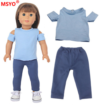 新款18寸重生娃娃套装 夏芙娃娃衣服 洋娃娃公仔毛衣套装服饰配件