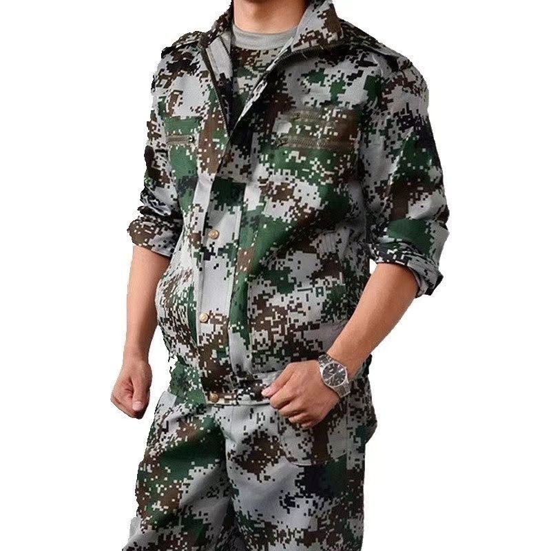 迷彩服套装男军训户外学生春季夏季加厚耐磨工装劳保工作服套装男