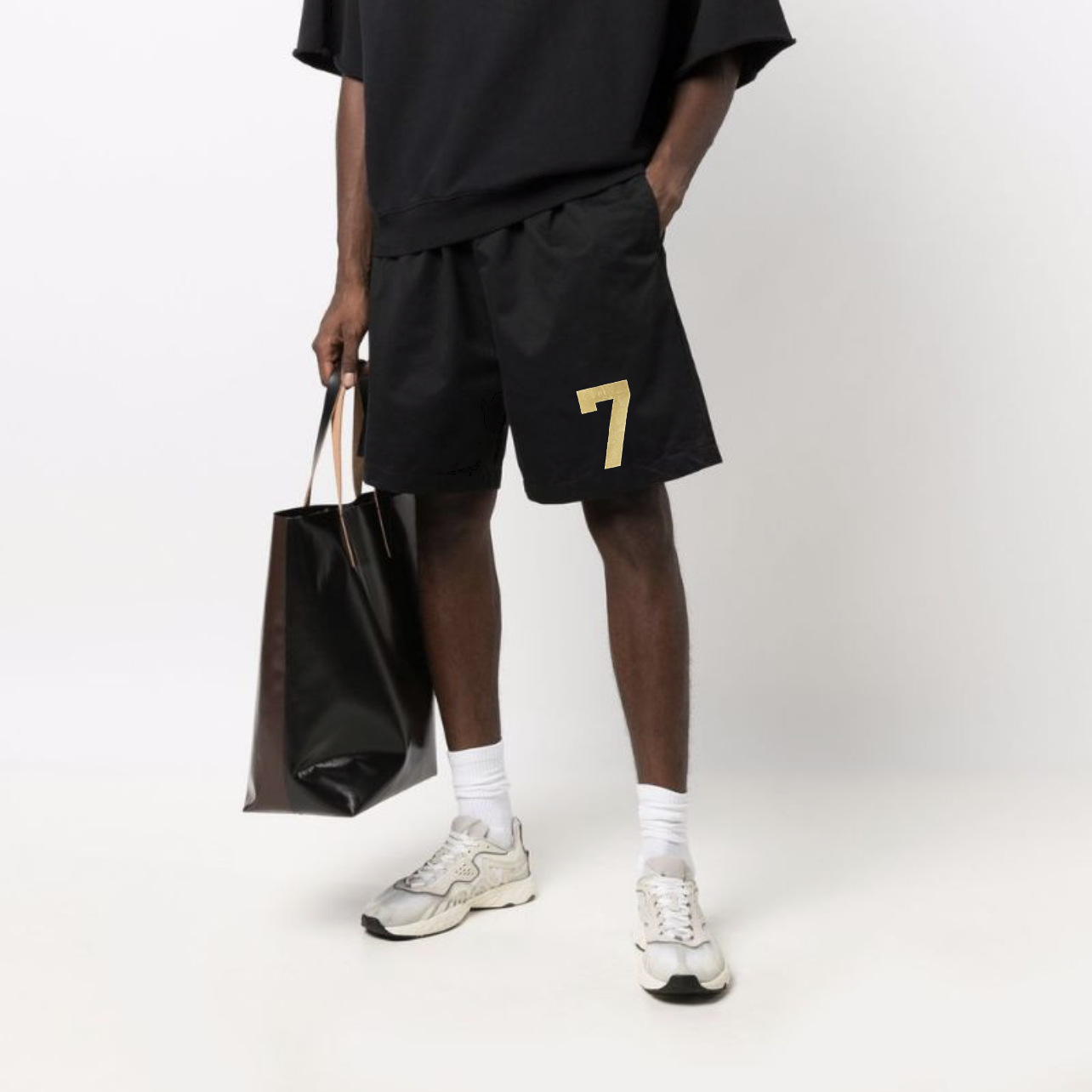 fog第七季主线大7植绒抽绳欧美高街插排短裤男运动休闲ins中裤