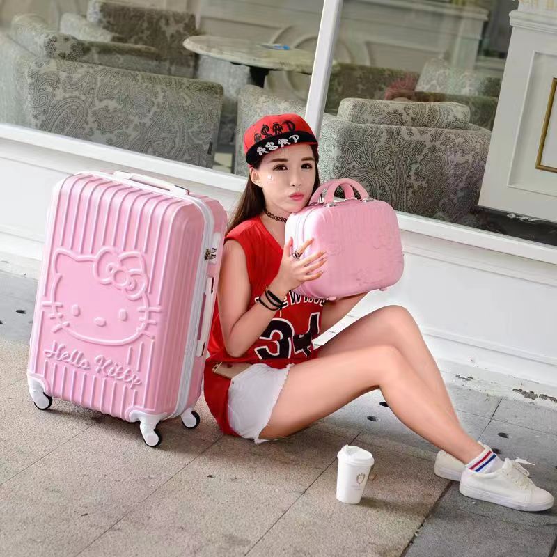 Korean Style Hello Kitty Ins Trendy Cute Luggage 20-Inch 24-Inch Trolley Female Student Trolley Case Universal Wheel Travel