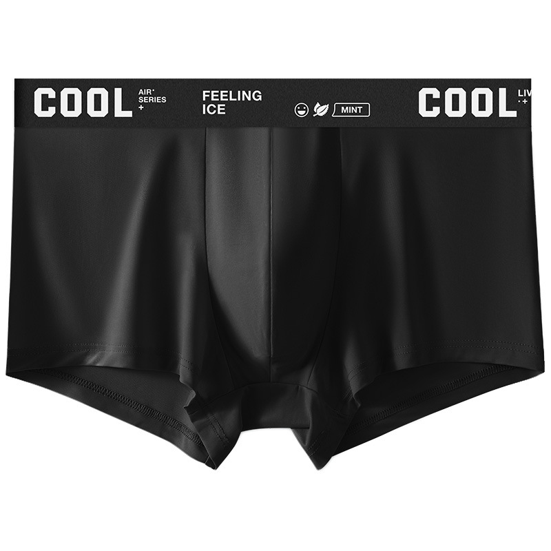 Nanjiren Cool Ice Silk Men's Underwear Summer Thin Breathable Traceless Boxers Boxer Shorts