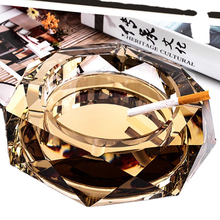 水晶烟灰缸家用时尚创意个性礼品大号精品欧式玻璃烟灰缸-阿里巴巴